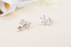 1 Pair Lady Wings Inlay Copper Zircon Ear Studs