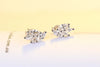1 Pair Lady Wings Inlay Copper Zircon Ear Studs