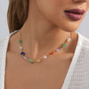 Vintage Style Sweet Irregular Natural Stone Beaded Plating Necklace