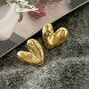 1 Pair Vintage Style Heart Shape Plating Sterling Silver Ear Studs