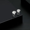 1 Pair Simple Style Leaf Sterling Silver Hoop Earrings