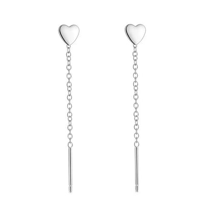 1 Pair Simple Style Star Moon Heart Shape Sterling Silver Ear Line