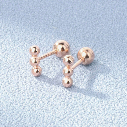 1 Pair Simple Style Geometric Plating Sterling Silver Ear Studs