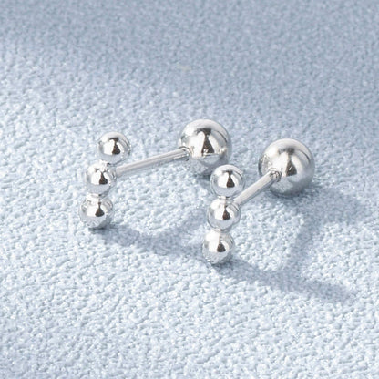 1 Pair Simple Style Geometric Plating Sterling Silver Ear Studs