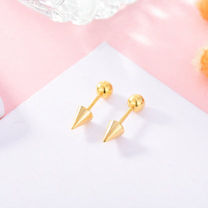 1 Pair Simple Style Geometric Plating Sterling Silver Ear Studs