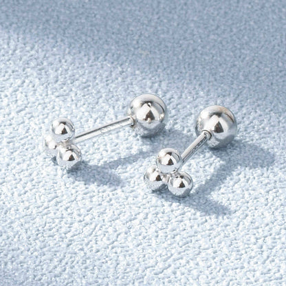 1 Pair Simple Style Geometric Plating Sterling Silver Ear Studs