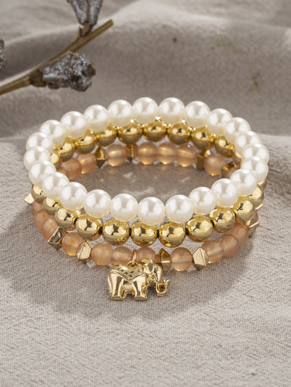 Retro Animal Arylic Artificial Pearl Wholesale Bracelets