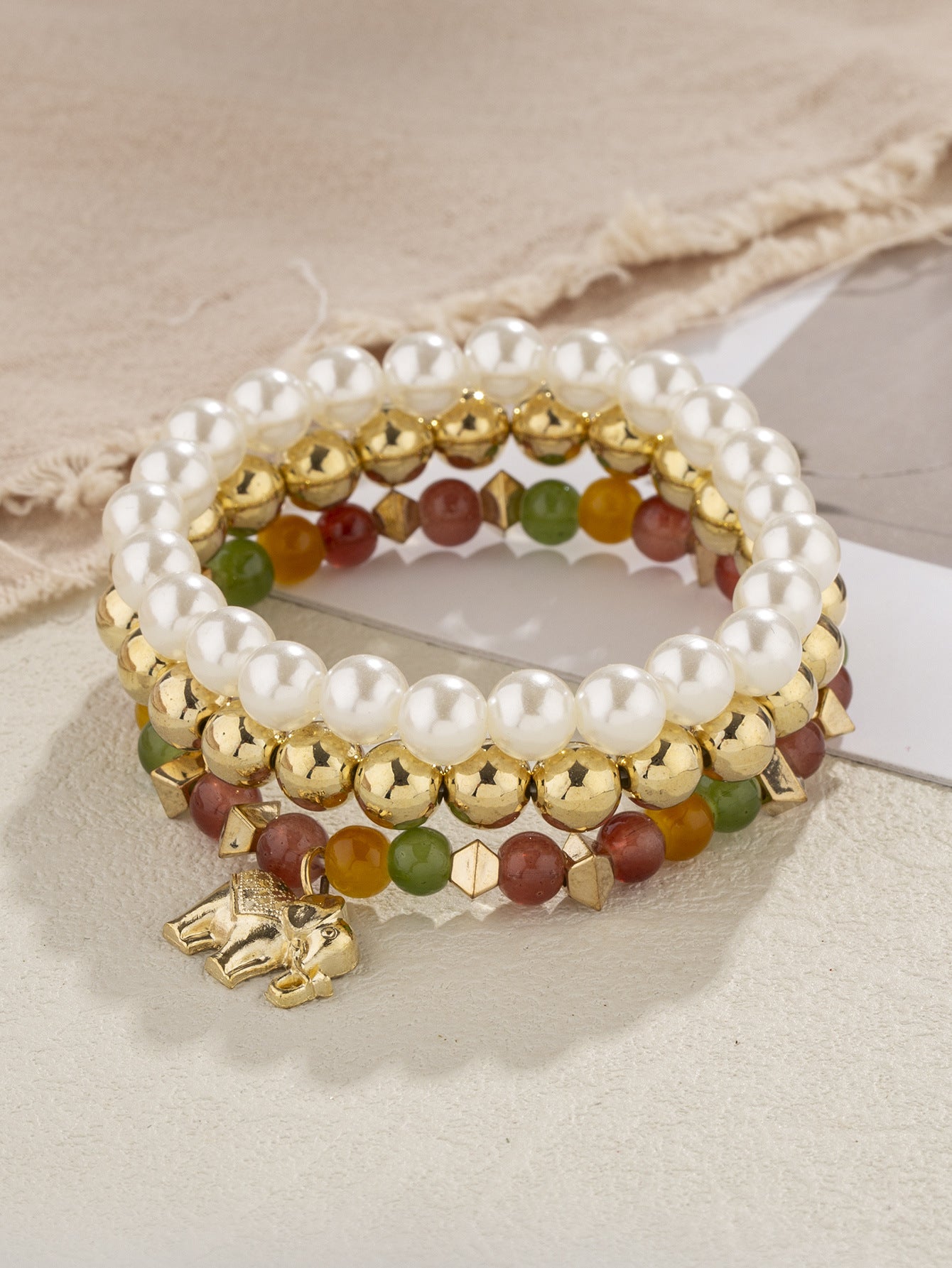 Retro Animal Arylic Artificial Pearl Wholesale Bracelets