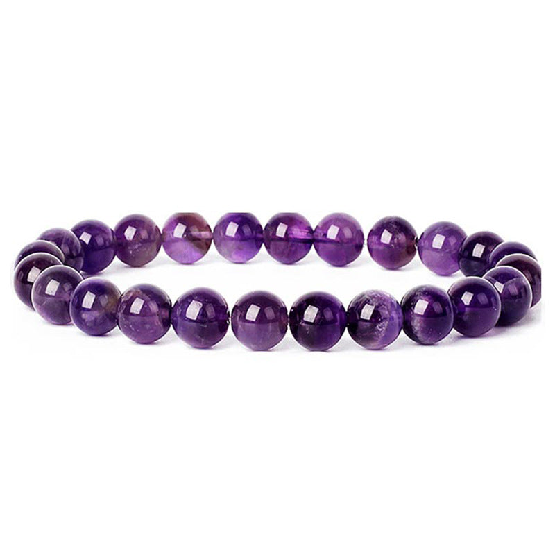 Simple Style Solid Color Natural Stone Beaded Bracelets