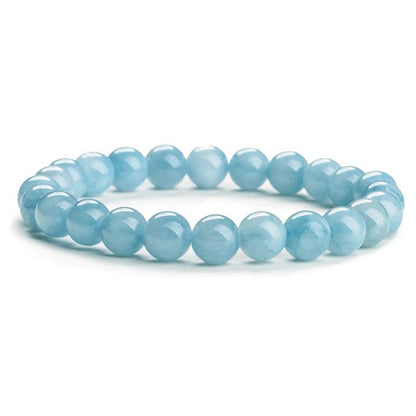 Simple Style Solid Color Natural Stone Beaded Bracelets