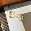 1 Pair Simple Style Water Droplets Plating Brass Hoop Earrings