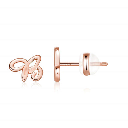 1 Pair Casual Elegant Classic Style Letter Plating Copper 14k Gold Plated Ear Studs