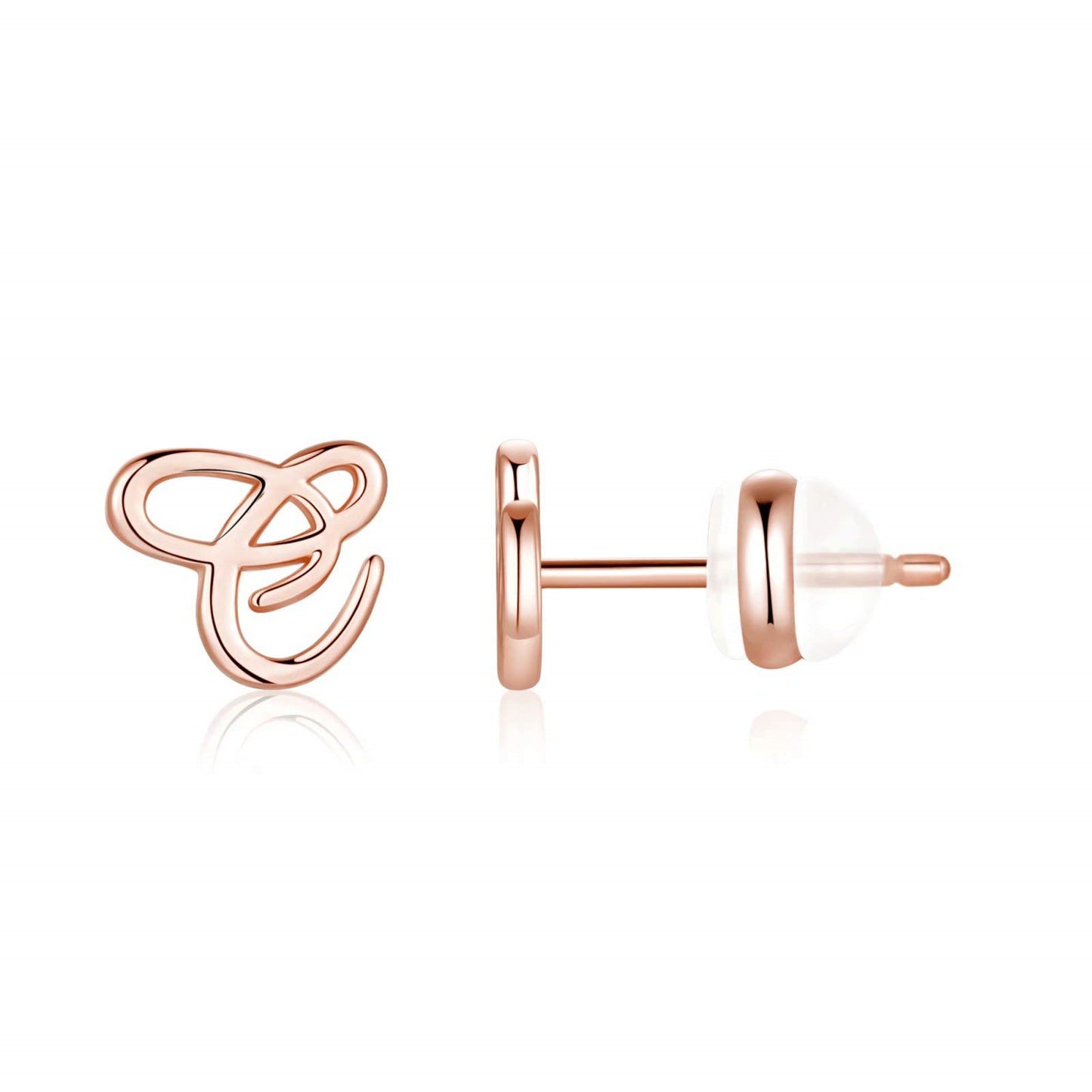 1 Pair Casual Elegant Classic Style Letter Plating Copper 14k Gold Plated Ear Studs