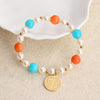 Simple Style Commute Doll Constellation Crown Natural Stone Titanium Steel Wholesale Bracelets