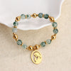 Simple Style Commute Doll Constellation Crown Natural Stone Titanium Steel Wholesale Bracelets