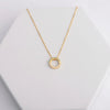 Stainless Steel Vintage Style Geometric Circle Pendant Necklace