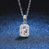 Simple Style Color Block Sterling Silver Plating Inlay Zircon White Gold Plated Pendant Necklace