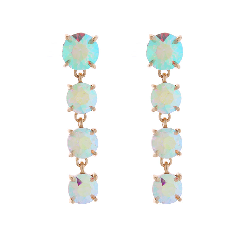 1 Pair Vacation Classic Style Solid Color Plating Inlay Alloy Glass Gold Plated Drop Earrings