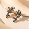 1 Pair Glam Flower Rhombus Plating Inlay Alloy Rhinestones Glass Drop Earrings