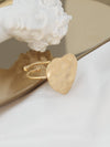 Simple Style Heart Shape Solid Color Stainless Steel Plating 18k Gold Plated Open Rings