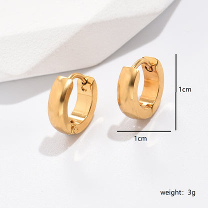 1 Piece Fashion Plating Stainless Steel Earrings