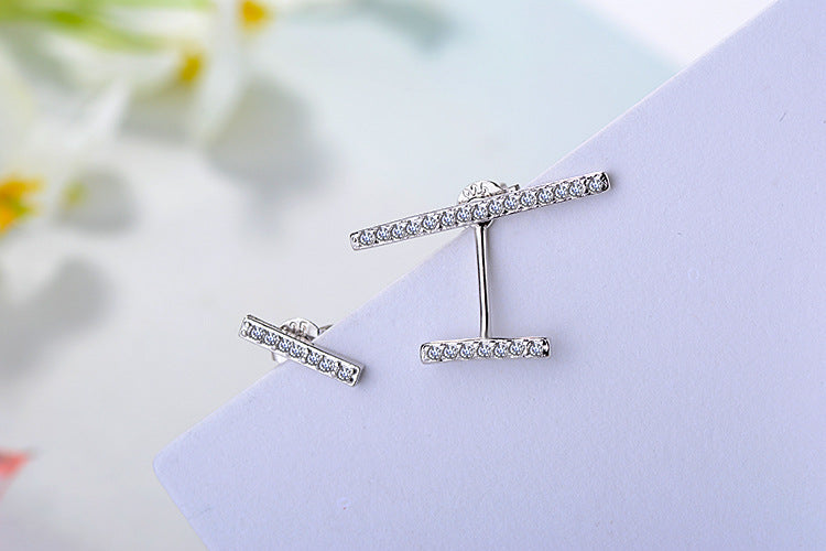 1 Pair Simple Style Geometric Plating Inlay Copper Zircon Ear Studs