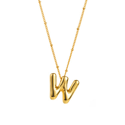 Modern Style Simple Style Letter Copper Pendant Necklace