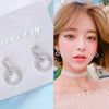 1 Pair Simple Style Circle Hollow Out Inlay Copper Zircon Drop Earrings