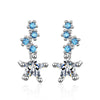 1 Piece Ig Style Shiny Star Plating Inlay Copper Zircon White Gold Plated Ear Studs