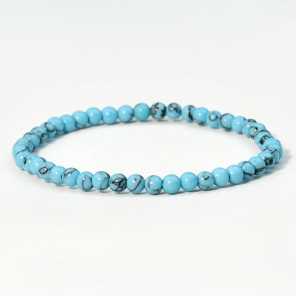 Casual Vacation Handmade Round Turquoise Beaded Unisex Bracelets