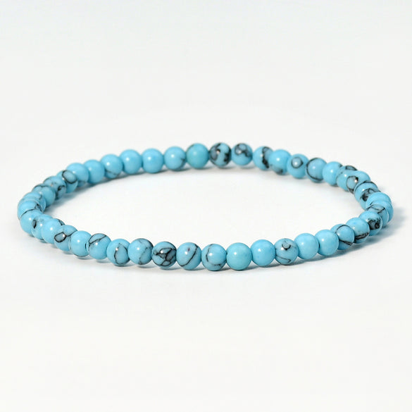 Casual Vacation Handmade Round Turquoise Beaded Unisex Bracelets