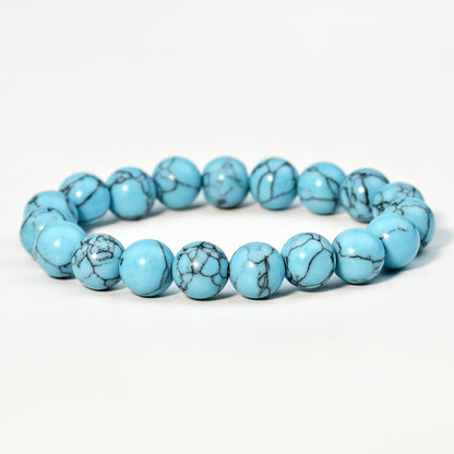 Casual Vacation Handmade Round Turquoise Beaded Unisex Bracelets