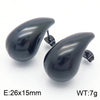 1 Pair Basic Water Droplets Plating Titanium Steel Ear Studs