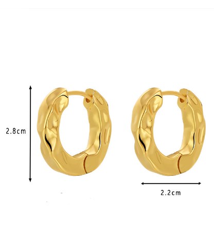 Fashion Solid Color Copper Plating Inlay Zircon Hoop Earrings 1 Pair