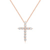 Simple Style Cross Sterling Silver Plating Inlay Zircon 14k Gold Plated Rose Gold Plated Silver Plated Pendant Necklace