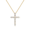 Simple Style Cross Sterling Silver Plating Inlay Zircon 14k Gold Plated Rose Gold Plated Silver Plated Pendant Necklace