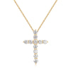 Simple Style Cross Sterling Silver Plating Inlay Zircon 14k Gold Plated Rose Gold Plated Silver Plated Pendant Necklace