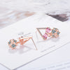 1 Pair Elegant Simple Style Bow Knot Plating Inlay Copper Zircon Rose Gold Plated White Gold Plated Drop Earrings