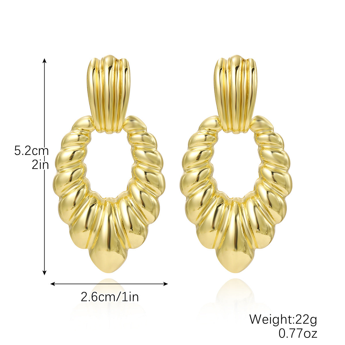 Fashion Geometric Alloy Plating Gem Women's Ear Studs 1 Pair