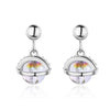 1 Pair Ig Style Round Plating Inlay Copper Zircon Drop Earrings