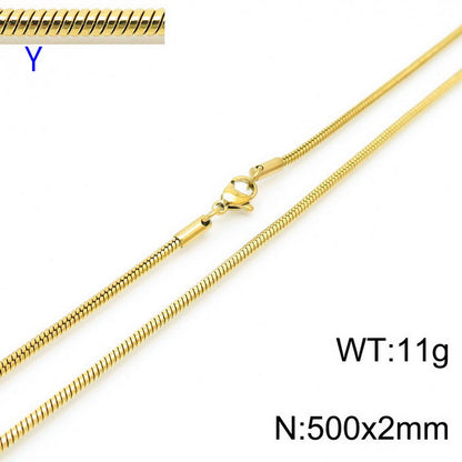 Simple Style Geometric Stainless Steel Plating Chain Necklace