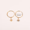 1 Pair Simple Style Star Plating Inlay Copper Zircon 18k Gold Plated Drop Earrings