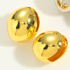 1 Pair Simple Style Commute C Shape Ball Epoxy Plating Brass 18k Gold Plated Ear Studs