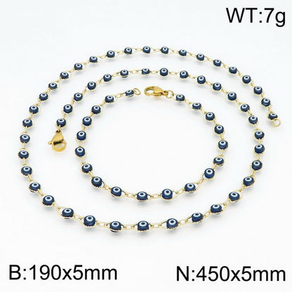 Wholesale Vintage Style British Style Eye Stainless Steel Jewelry Set