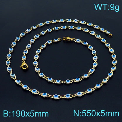 Wholesale Vintage Style British Style Eye Stainless Steel Jewelry Set