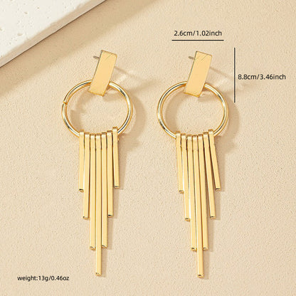 1 Pair Casual Elegant Geometric Plating Alloy Drop Earrings