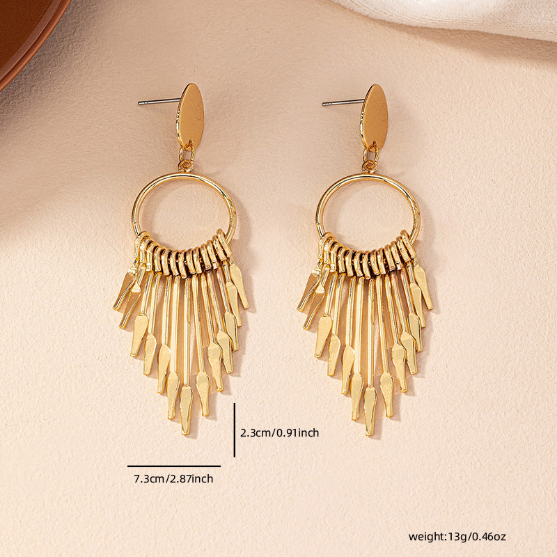 1 Pair Casual Elegant Geometric Plating Alloy Drop Earrings