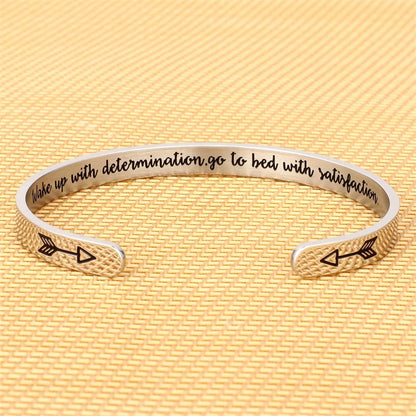 Casual Classic Style Letter Stainless Steel Polishing Bangle