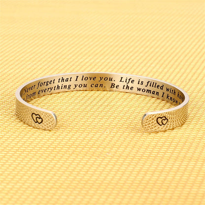 Casual Classic Style Letter Stainless Steel Polishing Bangle