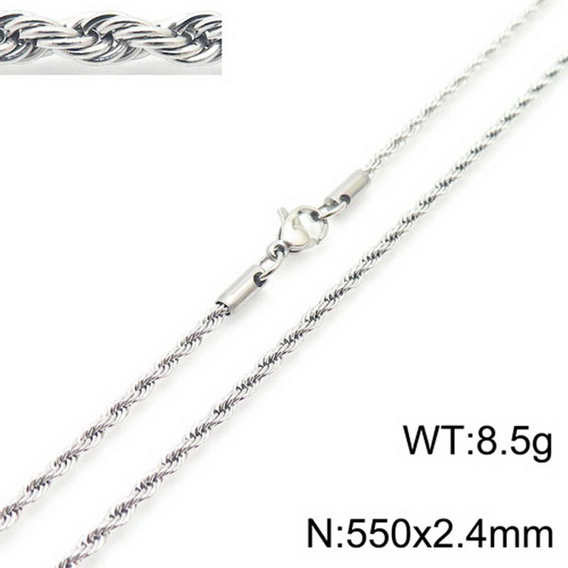 Simple Style Geometric Titanium Steel Plating Necklace 1 Piece